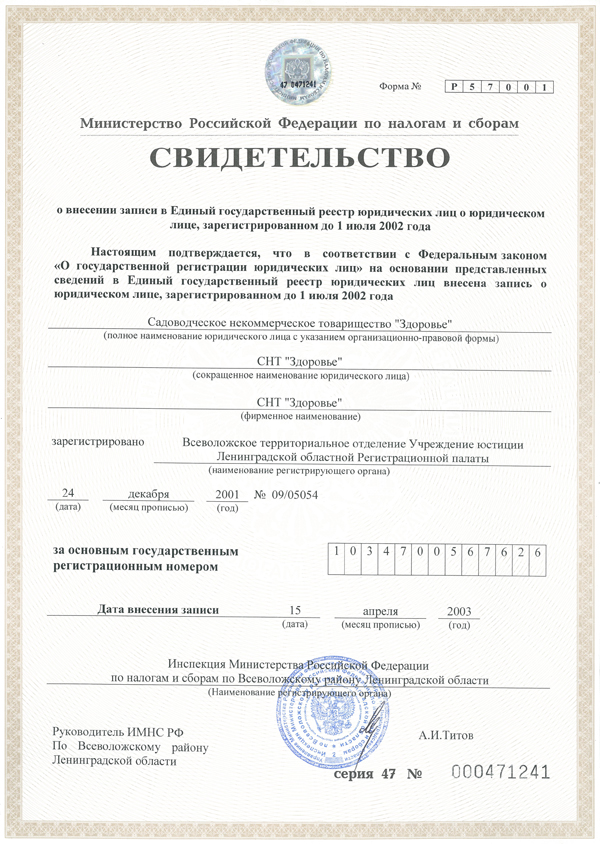 СНТ Здоровье